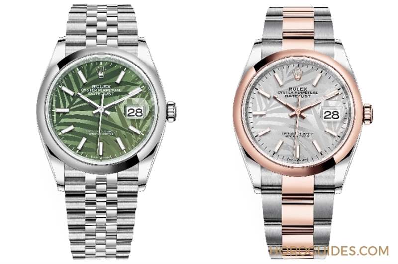 熱帶風(fēng)情上場(chǎng)!ROLEX Datejust 36棕櫚葉面盤-復(fù)刻表
