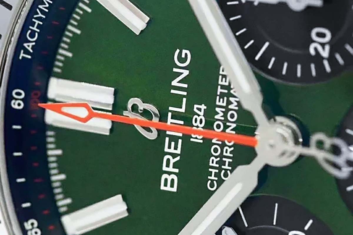 GF廠百年靈機械計時B01「賓利綠」盤鋼王復刻-復刻表