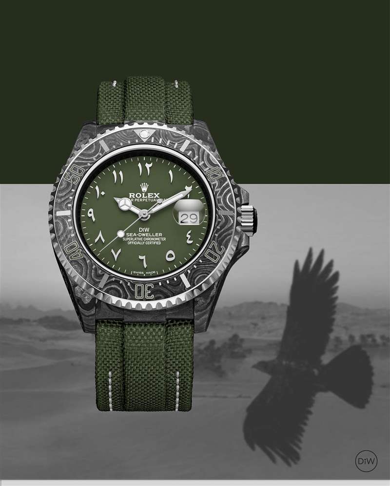 :Rolex Sea-Dweller改裝錶升值4倍 軍綠中東面盤、碳纖錶殼超粗獷 (Source:Designa Individual) 意大利鋼門GiGi勞力士Datejust鏤空改裝表極吸睛命名:孤獨時光-復(fù)刻表