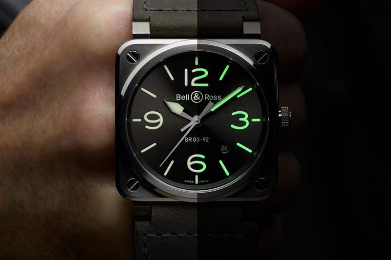 柏萊士Bell & Ross BR03-92 Grey Lum手表-復刻表