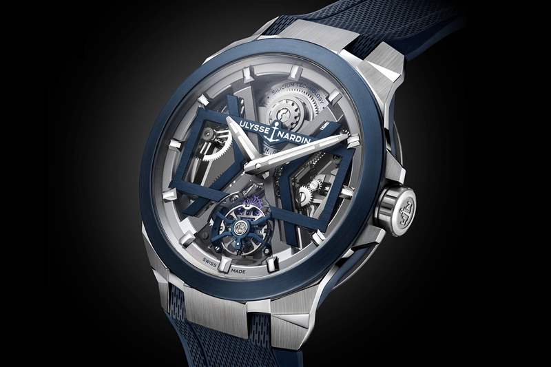 雅典表Ulysse Nardin Blast系列1723-400經(jīng)典機械設計腕表-復刻表