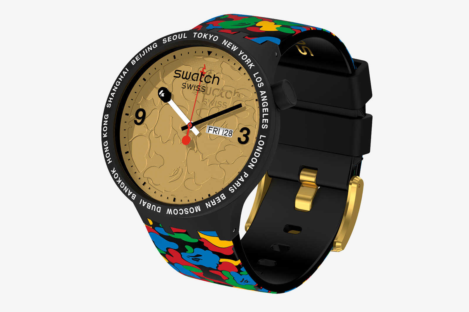 斯沃琪聯名Swatch X Bape 東京多迷彩版-復刻表