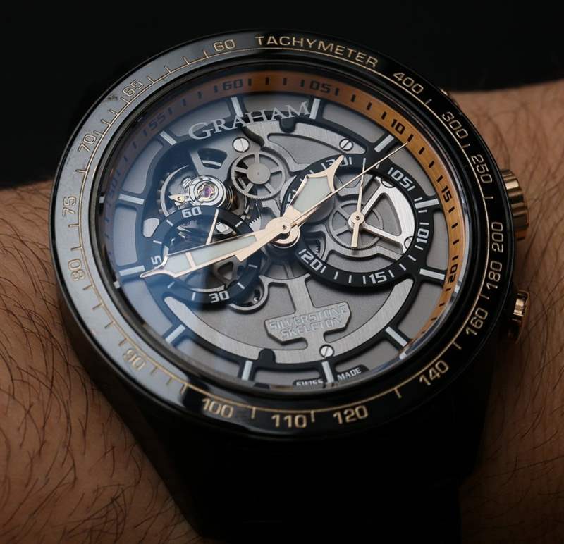 Graham Silverstone RS鏤空黑色和金色手表動手實踐-復刻表