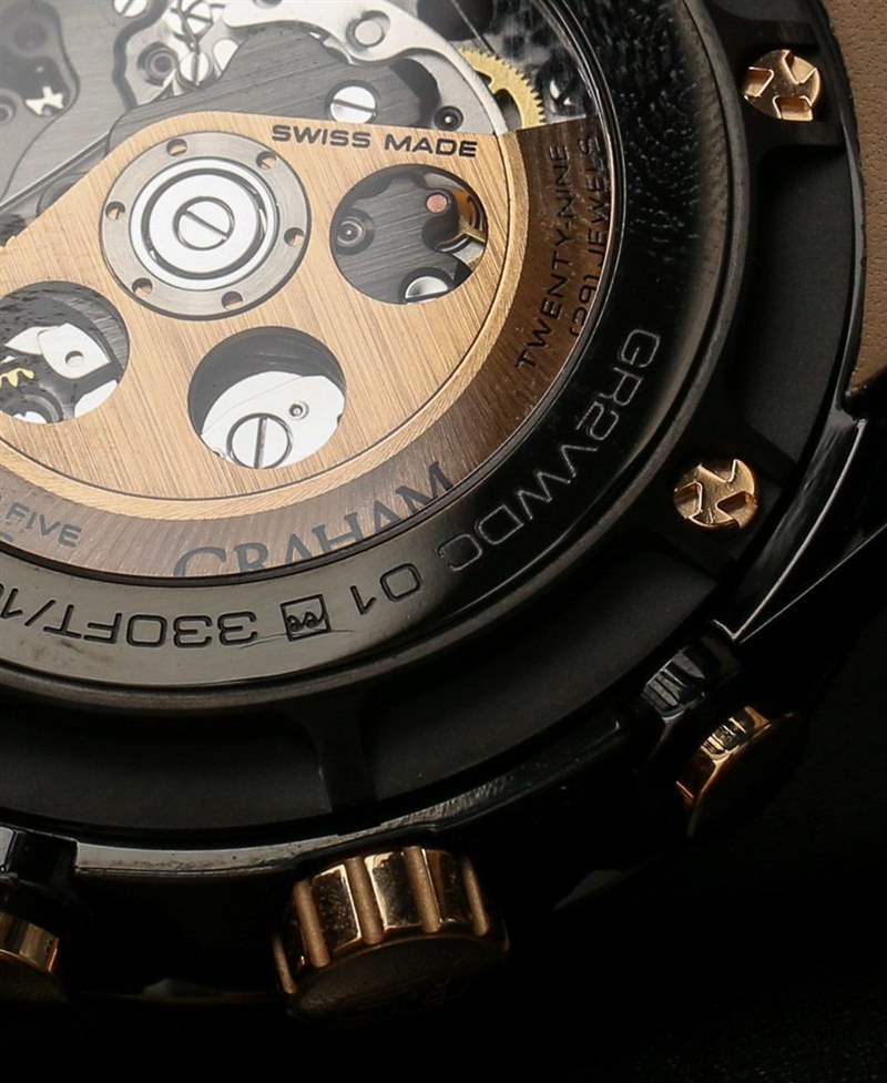Graham Silverstone RS鏤空黑色和金色手表動手實踐-復刻表
