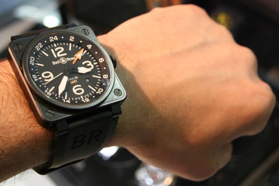 Bell & Ross BR01-93 GMT wrist 柏萊士Bell & Ross BR01-93 GMT和BR01-92金錠腕表-復(fù)刻表