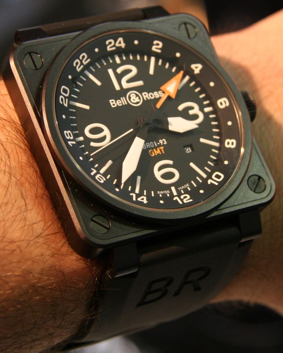 Bell & Ross BR01-93 GMT 柏萊士Bell & Ross BR01-93 GMT和BR01-92金錠腕表-復(fù)刻表