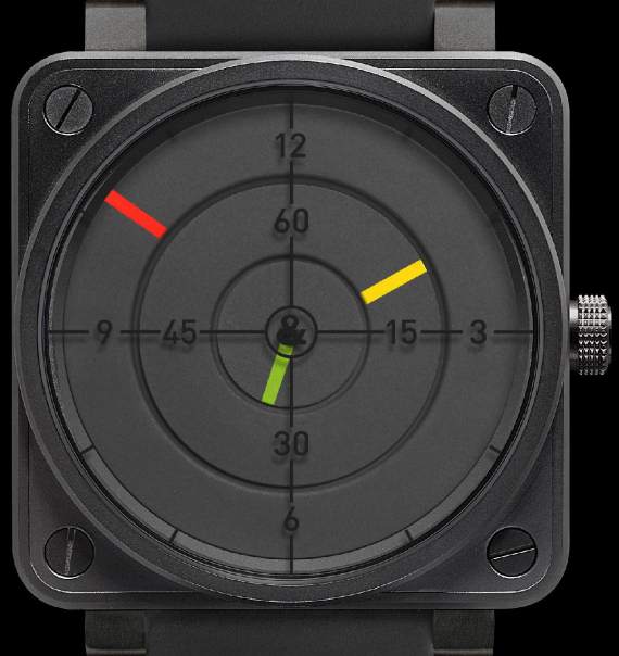 bell-ross-br-01-radar-closeup 柏萊士BR01-92雷達設計表盤限量版腕表-復刻表