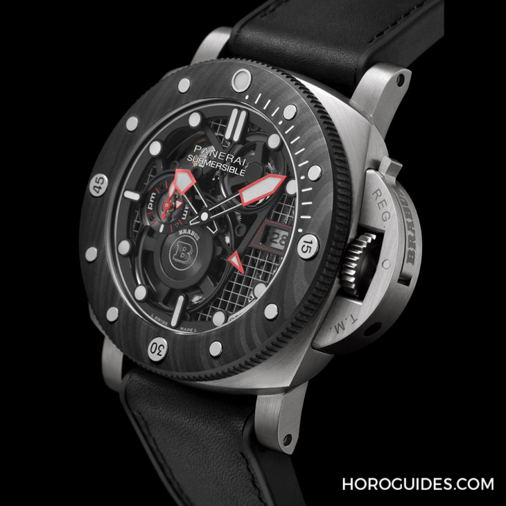 DMLS金屬鐳射燒結(jié)表殼加持!Panerai x Brabus聯(lián)名表第四代現(xiàn)身:Submersible S eTitanio PAM01403-復(fù)刻表
