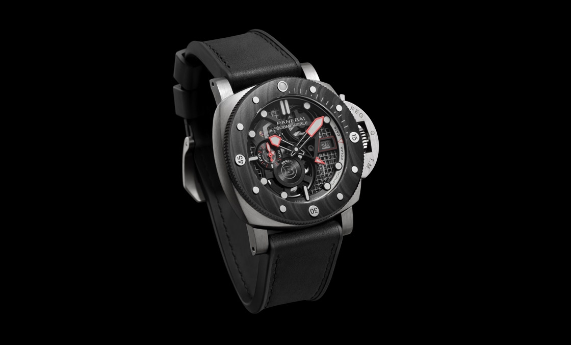 DMLS金屬鐳射燒結(jié)表殼加持!Panerai x Brabus聯(lián)名表第四代現(xiàn)身:Submersible S eTitanio PAM01403-復(fù)刻表