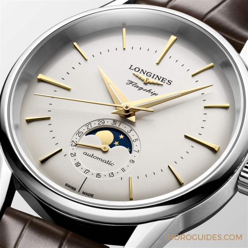 LONGINES - 優(yōu)雅美學(xué)新添月相功能｜浪琴表LONGINES Flagship Heritage旗艦復(fù)刻系列月相腕表