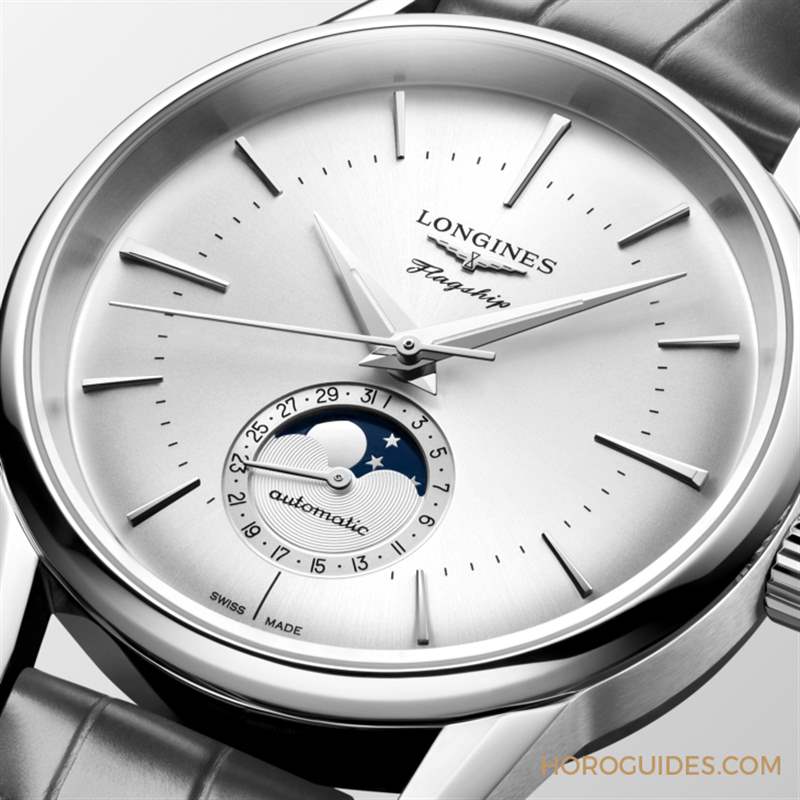 LONGINES - 優(yōu)雅美學(xué)新添月相功能｜浪琴表LONGINES Flagship Heritage旗艦復(fù)刻系列月相腕表