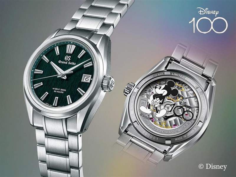 2023年為Disney迪士尼的100周年里程碑，GRAND SEIKO特別推出一款以SLGH011為基礎、限量100只的紀念表。 （GRAND SEIKO）