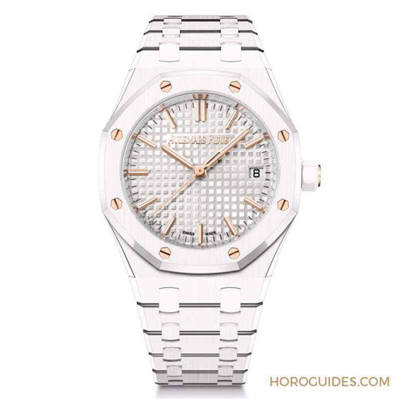 AUDEMARS PIGUET - 白色陶瓷版！ 愛彼皇家橡樹34毫米自動上鏈腕表雪白登場