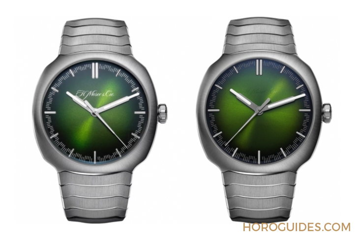 青龍升級回歸、夢幻紫色同步亮相|H. MOSER & CIE. Streamliner Centre Seconds Matrix Green-復刻表