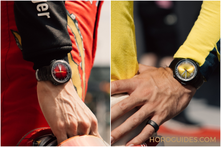 H. MOSER & CIE - STREAMLINER - 6907-1201 - 紅黃雙杰，競速新章|H. MOSER & CIE.推出Streamliner自動飛返計時秒表Alpine限量版